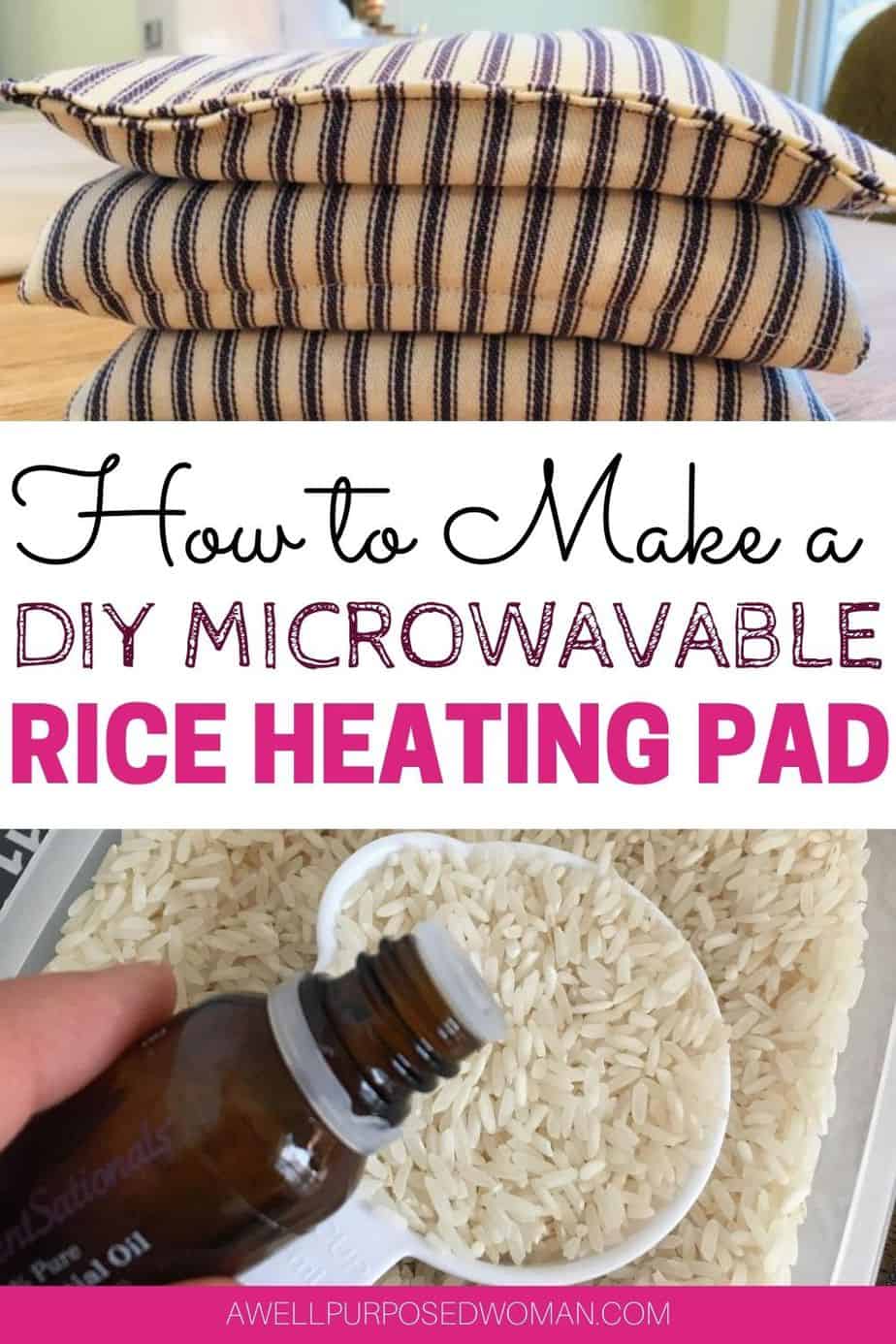 How to Make a DIY Microwavable Rice Heating Pad A Well Purposed Woman