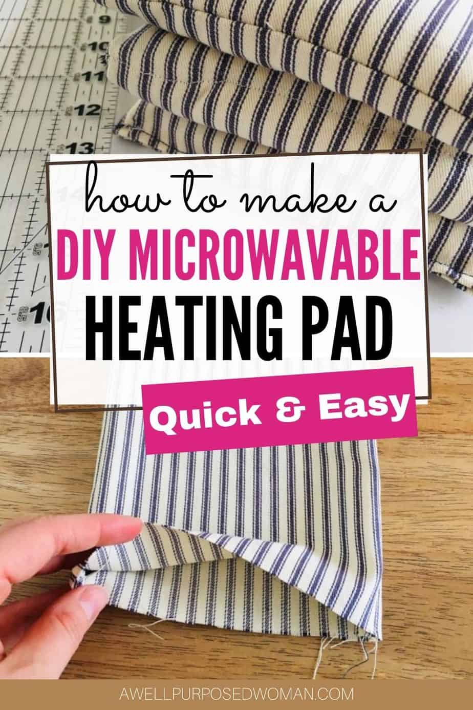 How To Make A DIY Microwavable Rice Heating Pad A Well Purposed Woman