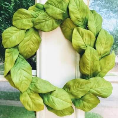 How to Make a Faux Magnolia Wreath for $3