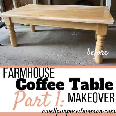 Modern Farmhouse Coffee Table Makeover: Part 1