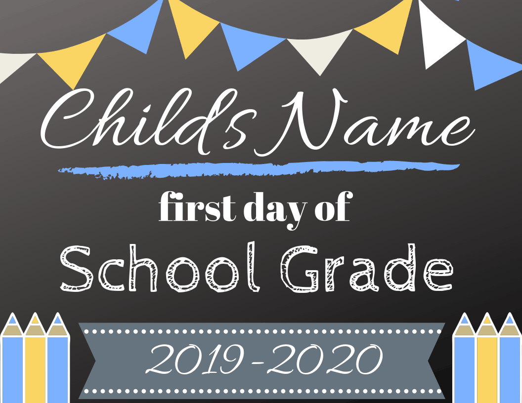 First Day of School: Free Printable - A Well Purposed Woman