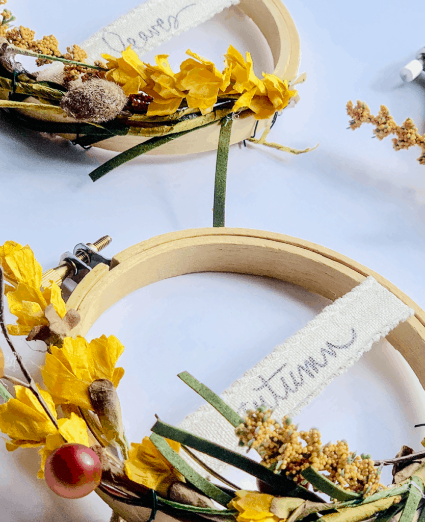 How to make DIY Mini Fall Embroidery Hoops - A Well Purposed Woman