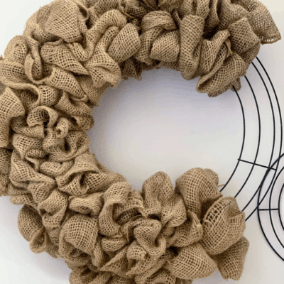 How to Make a Burlap Wreath the Easy Way