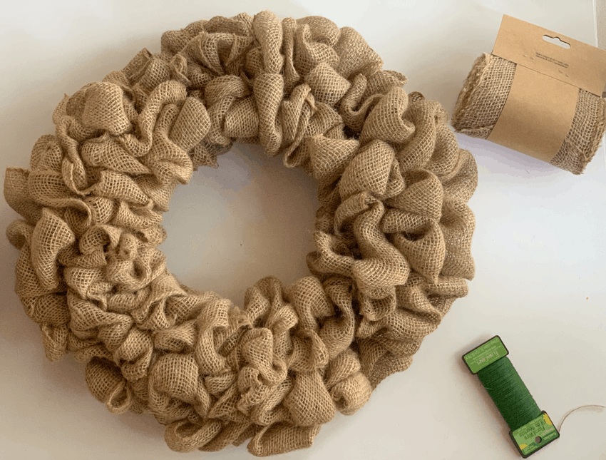 How to Make A Burlap Wreath the Easy Way