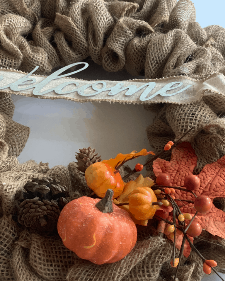 How To Make An Easy Fall Burlap Wreath - A Well Purposed Woman