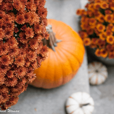 Front Stairs Fall Decor Idea