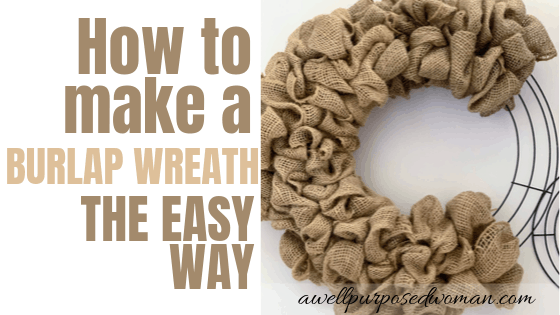 how to make a burlap wreath the easy way