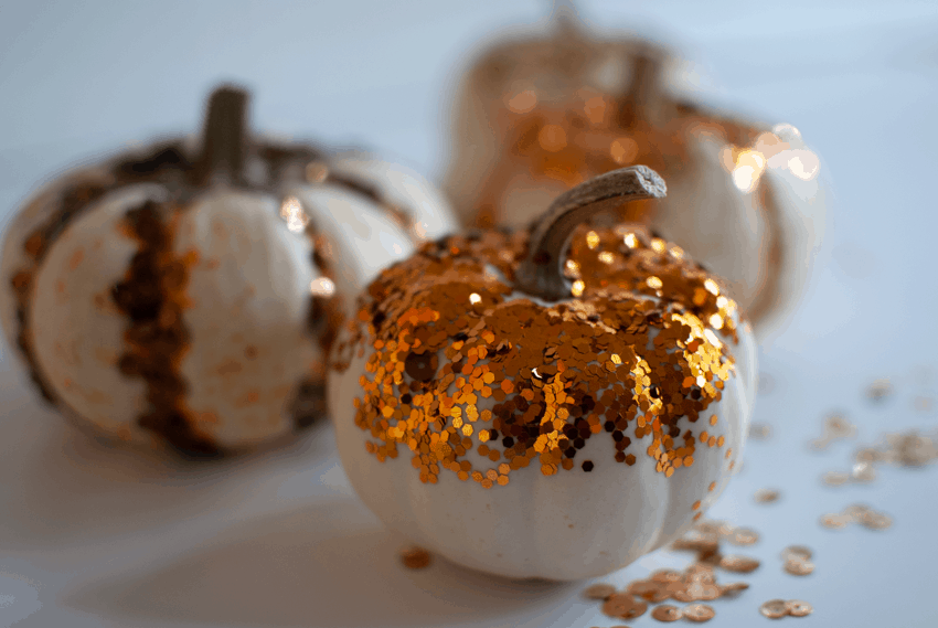 How to Make Glitter Pumpkins
