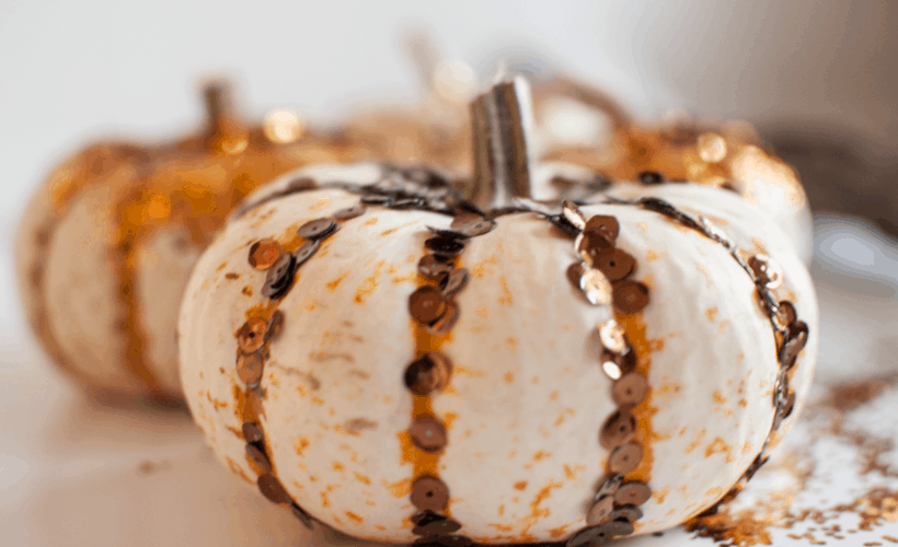 how to make glitter pumpkins the easy way: for kids too