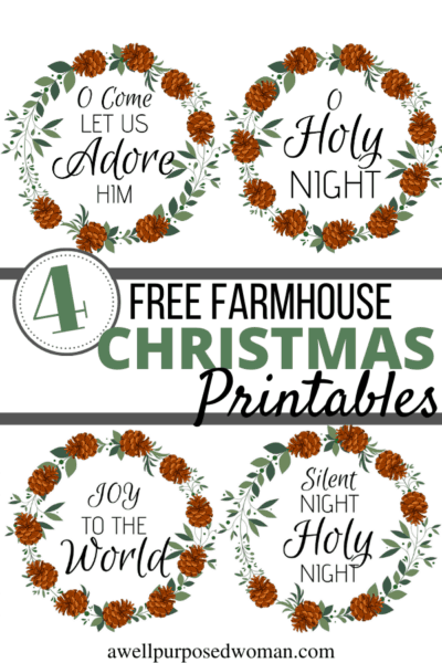 4 Free Farmhouse Christmas Printables - A Well Purposed Woman