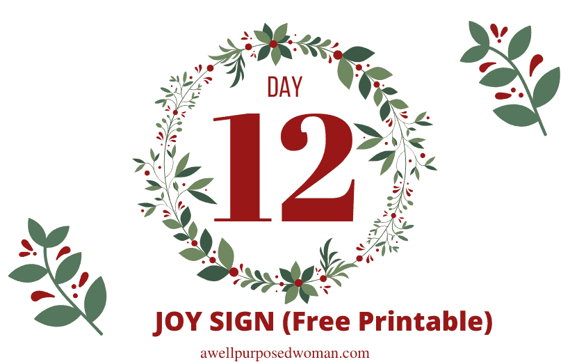 DIY Joy Sign Free Printable