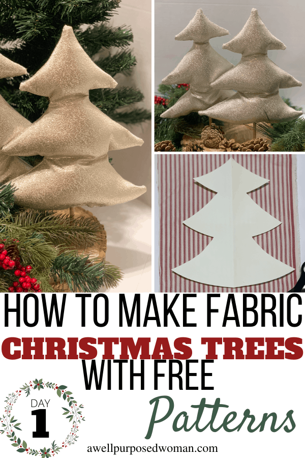 Fabric Christmas Trees with Free Pattern