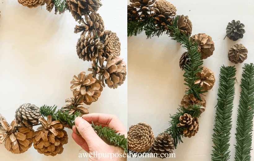 Easy 30 Minute Pine Cone Wreath