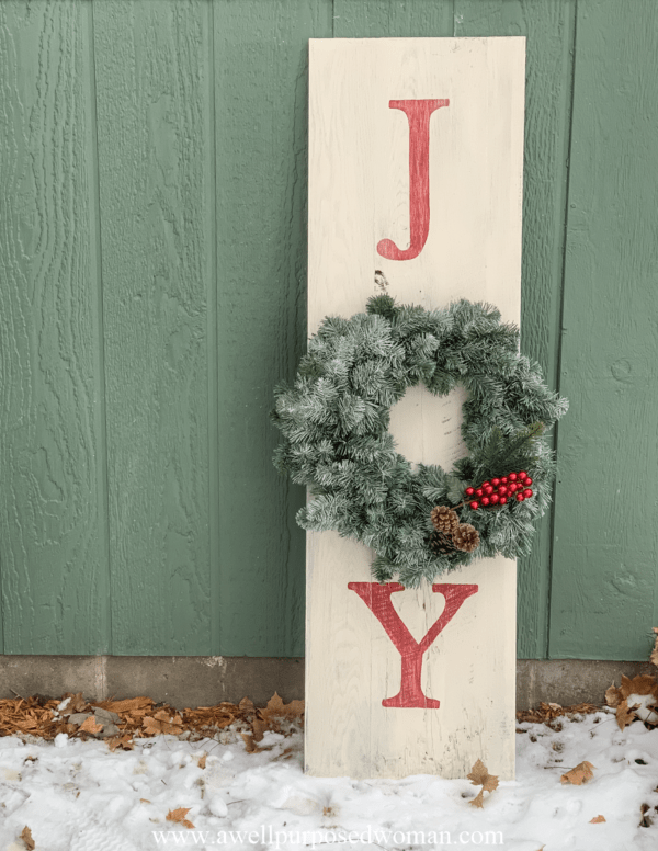 Easy DIY JOY Sign (Free Printable) - A Well Purposed Woman