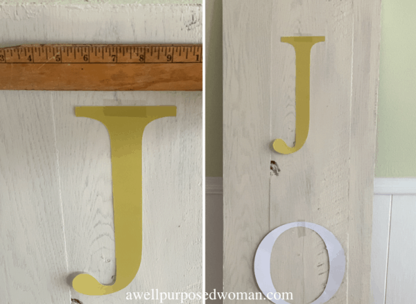 Easy DIY JOY Sign (Free Printable) - A Well Purposed Woman