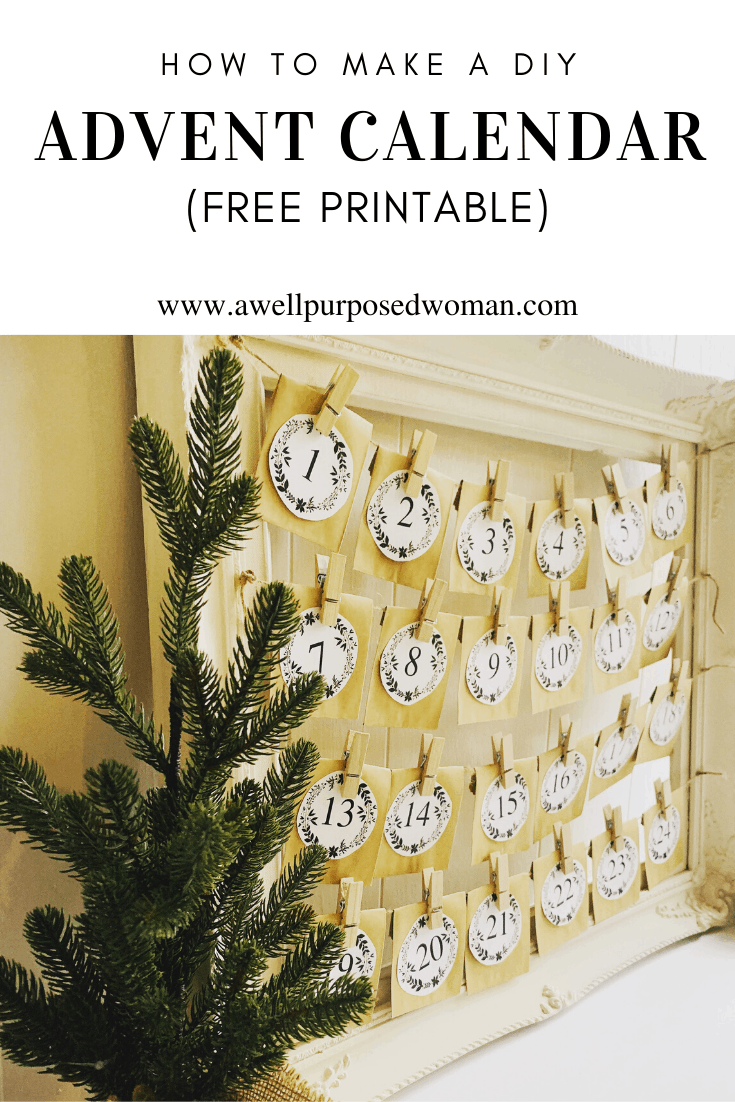 How to make an Easy DIY Advent Calendar for Christmas (Free Printable ...