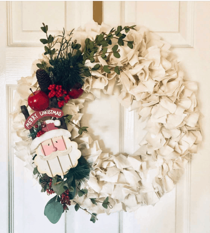 DIY Christmas Fabric Wreath