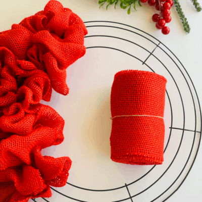 DIY Burlap Christmas Wreath