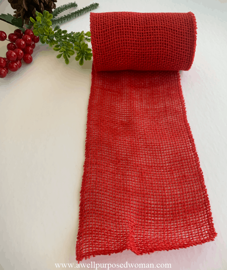 How to Make a DIY Red Burlap Christmas Wreath - A Well Purposed Woman