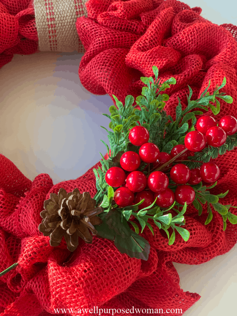 DIY Burlap Christmas Wreath