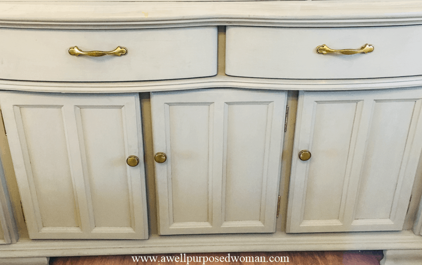 Farmhouse hutch Makeover Before and After