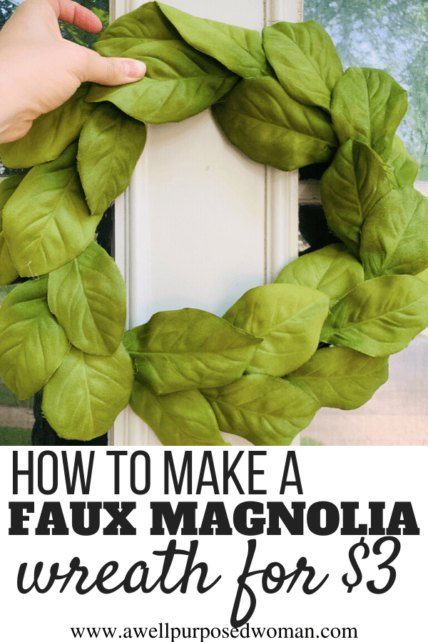 How to make a faux Magnolia Wreath