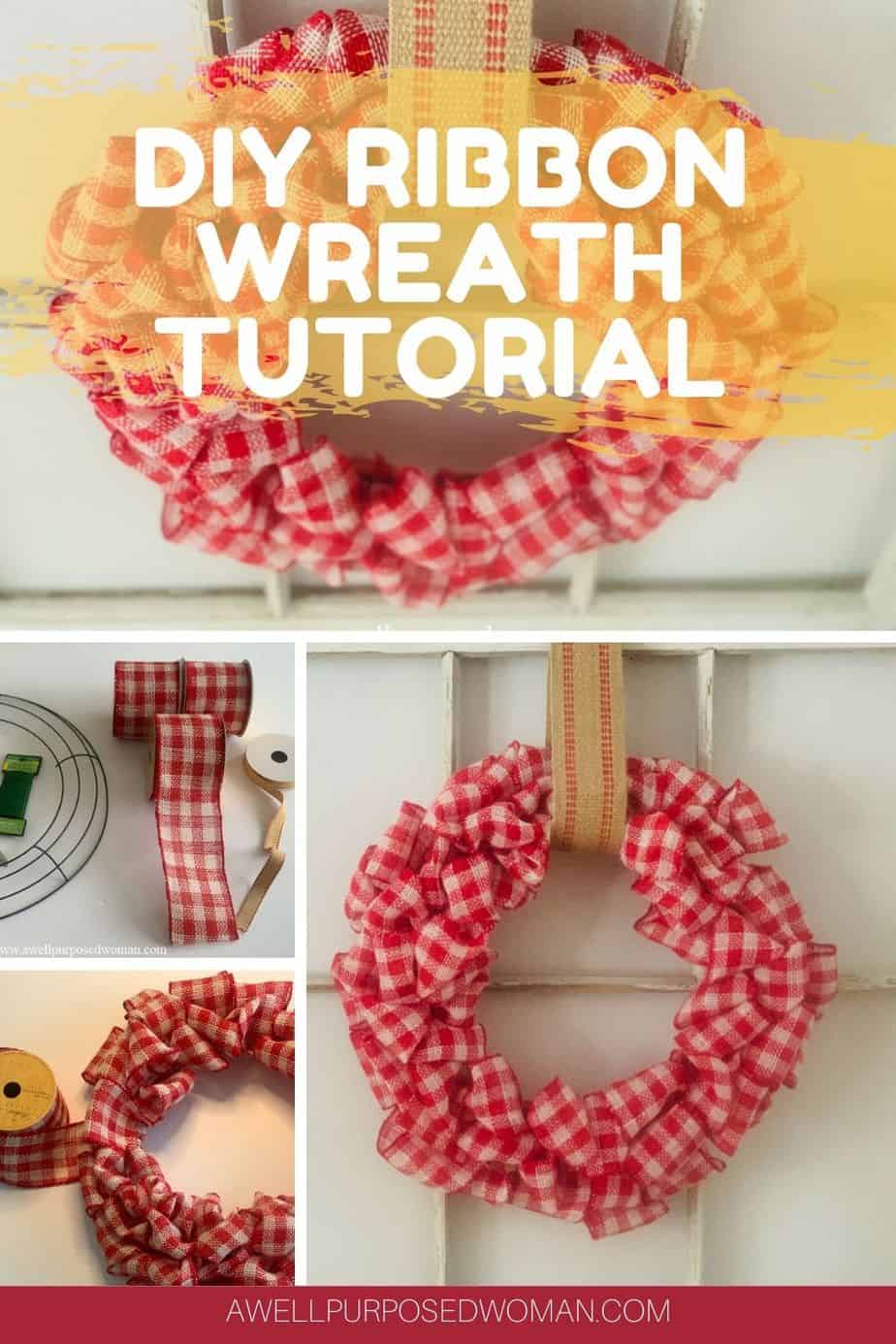 How to make a Ribbon Wreath the Easy Way - A Well Purposed Woman