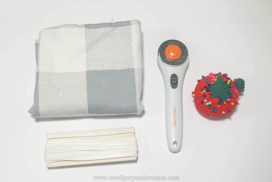 Supplies needed to sew a DIY Face Mask