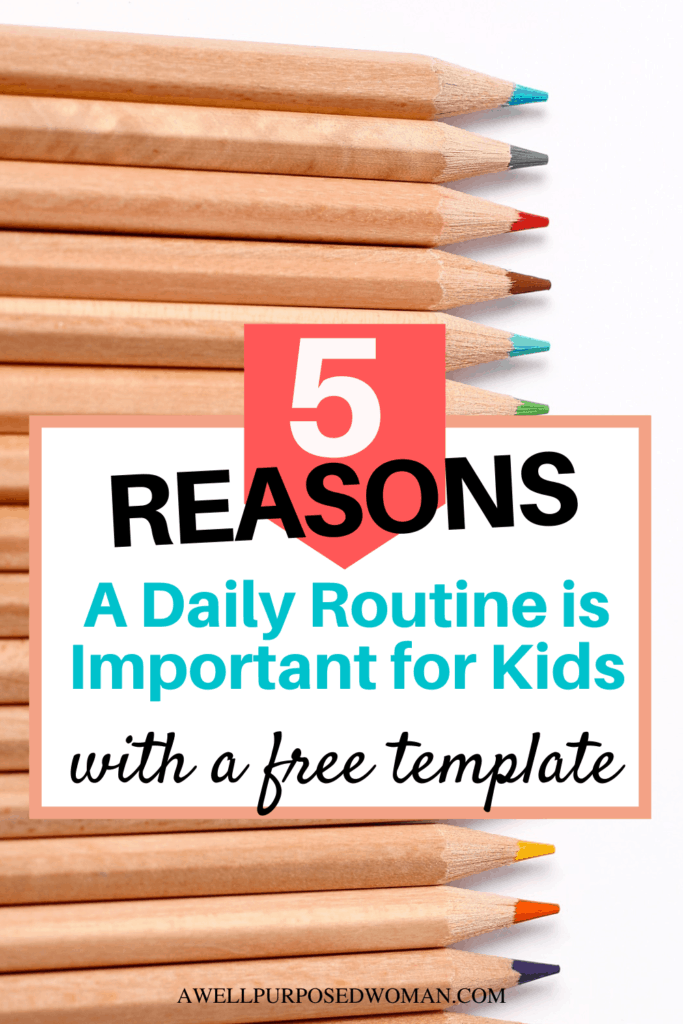 Daily Routine for Kids Free daily Routine template