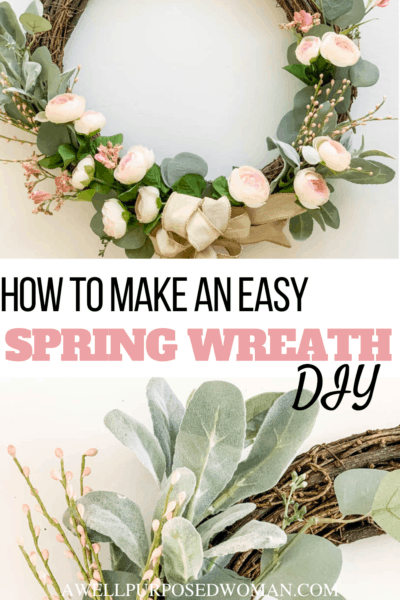 How to Make an Easy Spring Grapevine Wreath - A Well Purposed Woman