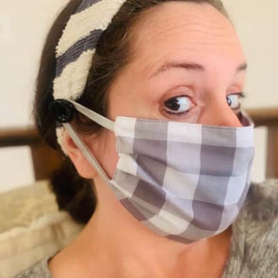 DIY Headband with Buttons for Face Masks (Free Pattern)