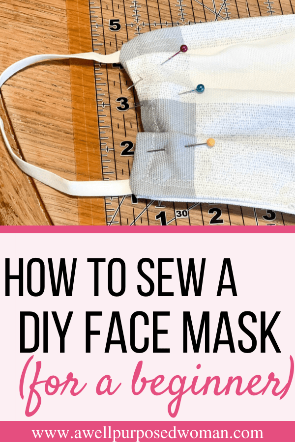 Pin image of the side of the DIY Face Mask 