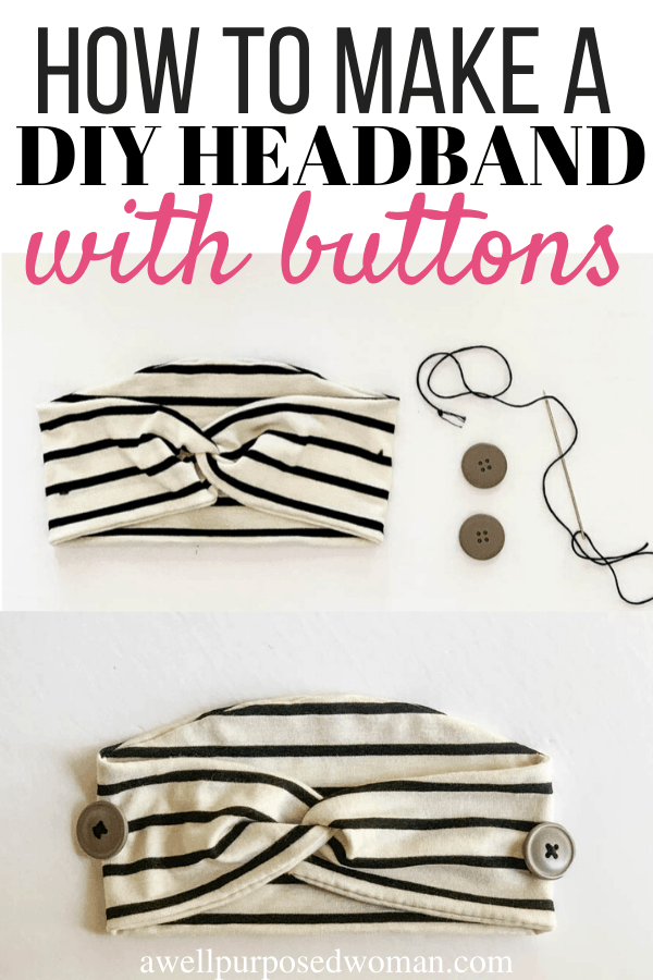 DIY headband with buttons
