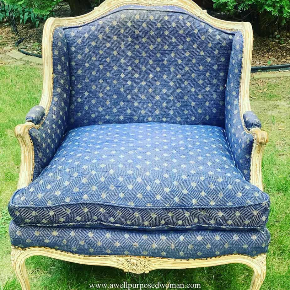 French Chair Makeover How to Reupholster a French Chair A Well