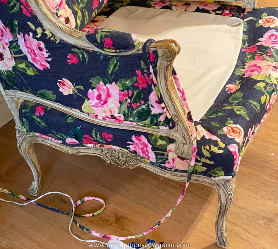 How to Reupholster a French Chair the Easy Way A Well Purposed Woman