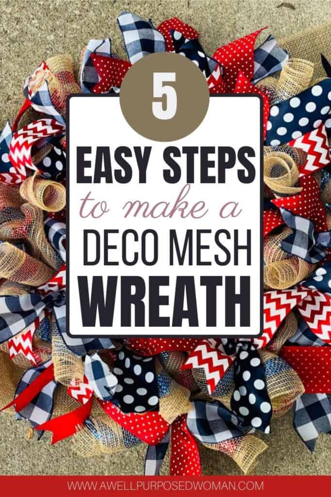 How to Make a Mesh Ribbon Wreath