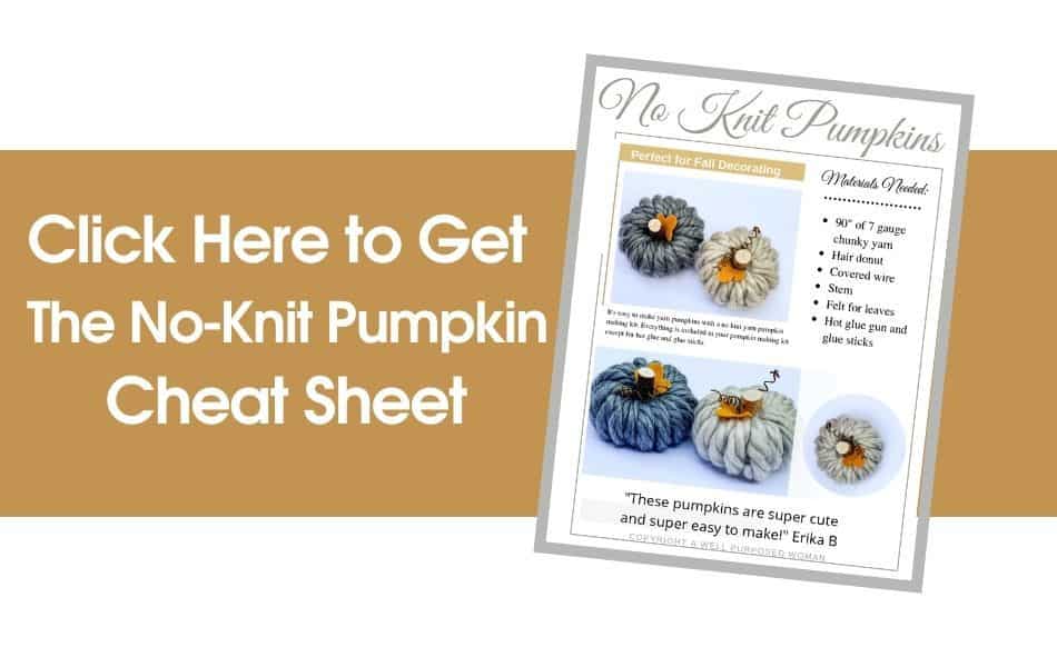 no knit pumpkin cheat sheet 