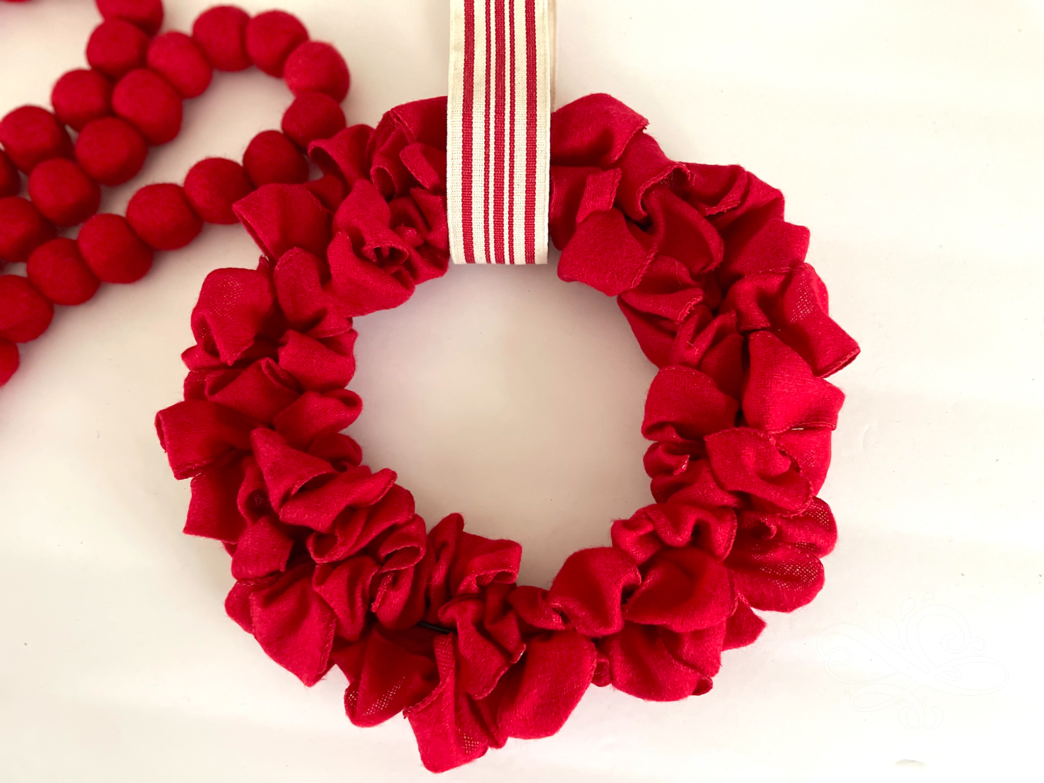 Valentine's Day Ribbon Loop Wreath with Video Tutorial - My