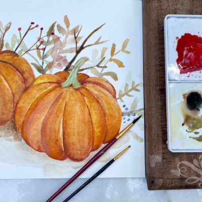 How to Paint Watercolor Pumpkins The Easy Way