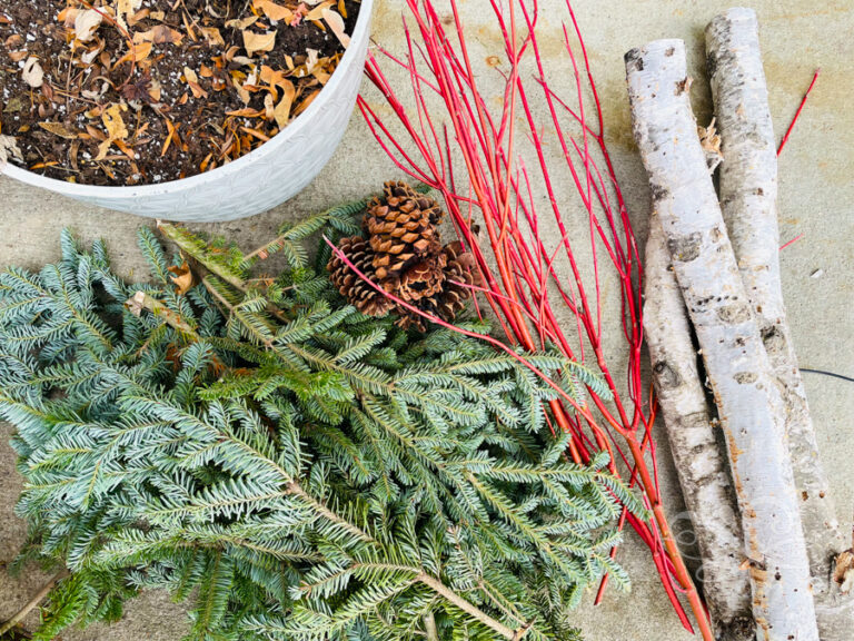 How to Make an Outdoor Planter for Christmas - A Well Purposed Woman