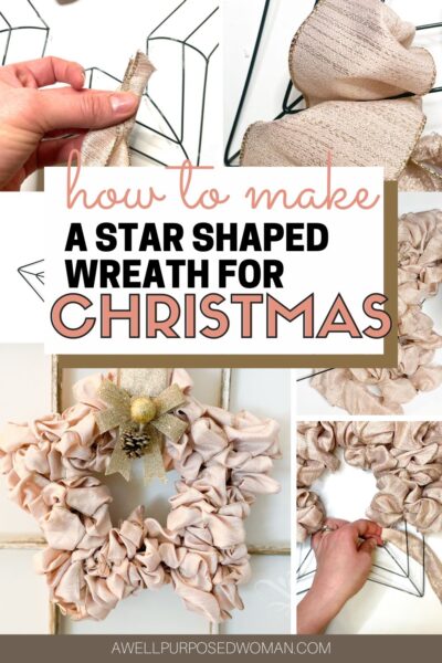 How to Make a Star Shaped Christmas Wreath - A Well Purposed Woman