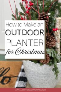 How to Make an Outdoor Planter for Christmas - A Well Purposed Woman