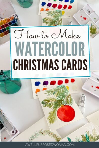 How to Make Watercolor Christmas Cards Easily - A Well Purposed Woman