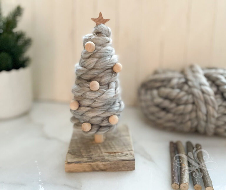 How to Make Yarn Christmas Tree Ornaments on a Stick - A Well Purposed ...