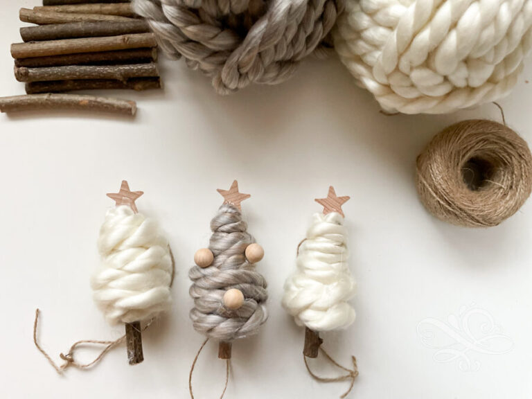 How to Make Yarn Christmas Tree Ornaments on a Stick A Well Purposed