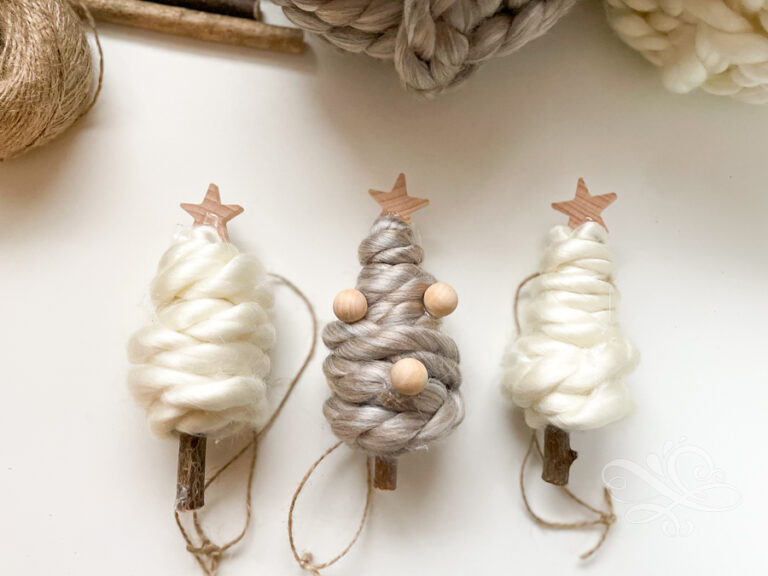 How to Make Yarn Christmas Tree Ornaments on a Stick - A Well Purposed ...