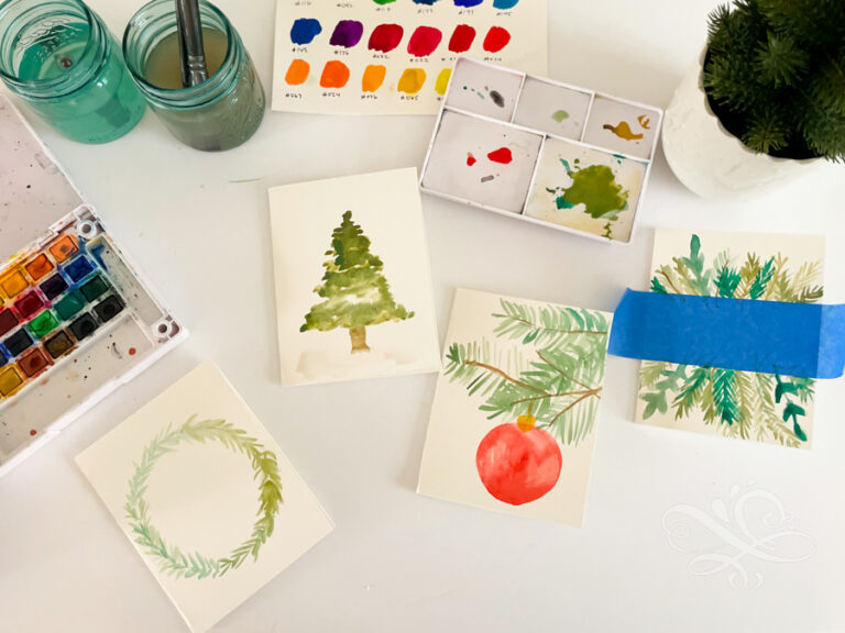 How to Make Watercolor Christmas Cards Easily - A Well Purposed Woman