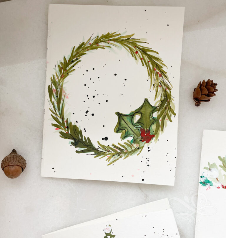 How to Make Watercolor Christmas Cards Easily - A Well Purposed Woman