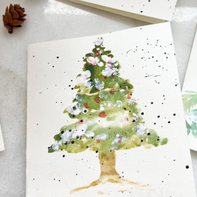 How to Make Watercolor Christmas Cards Easily