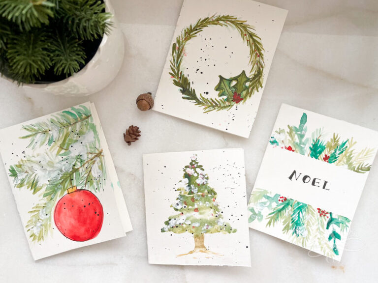 How to Make Watercolor Christmas Cards Easily - A Well Purposed Woman